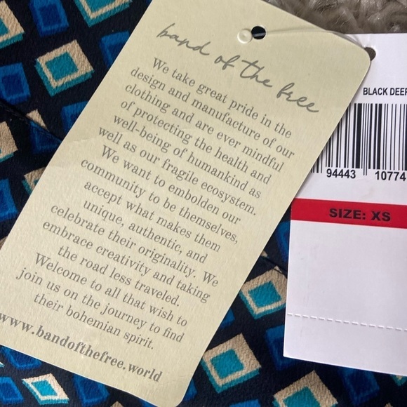 NWT Band of the Free Gypsy 70’s Retro Disco Teal Diamond Mini Skirt Size XS - Picture 10 of 13